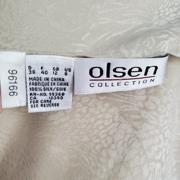 ELEGANT SILK SCARF Embossed Jacquard Animal Floral Print 90s Soft Luxe Feel - Picture 7 of 8